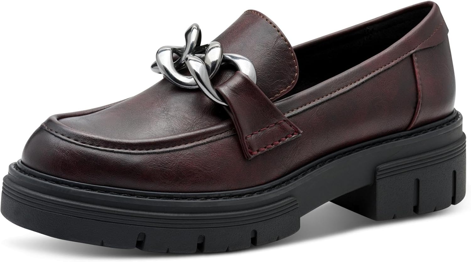 Vegan Loafers with Block Heel Women Marco Tozzi