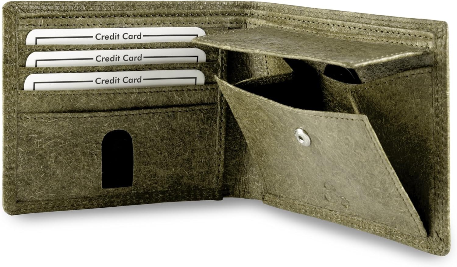 Vegan Coconut Leather Wallet Herren with RFID – Jakarta