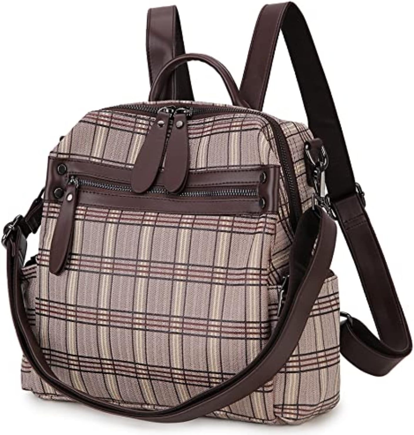 Vegan PU Leather Small Backpack Women