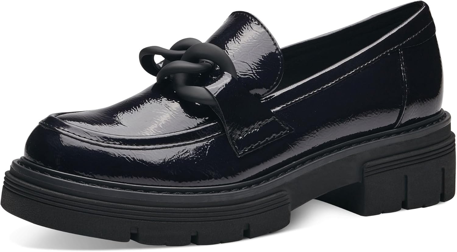 Vegan Loafers with Block Heel Women Marco Tozzi