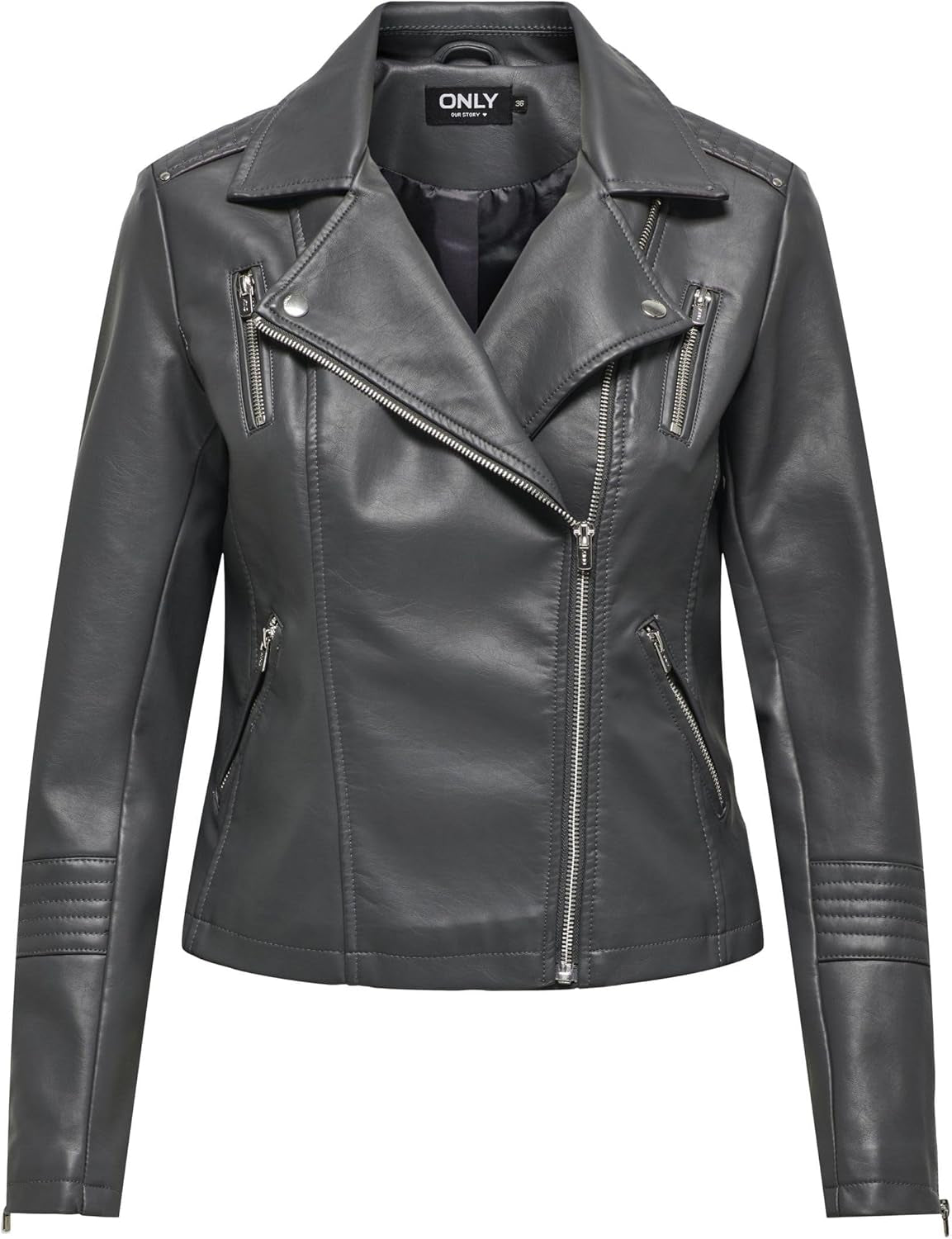 Vegan Faux Leather Jacket Damen ONLGEMMA