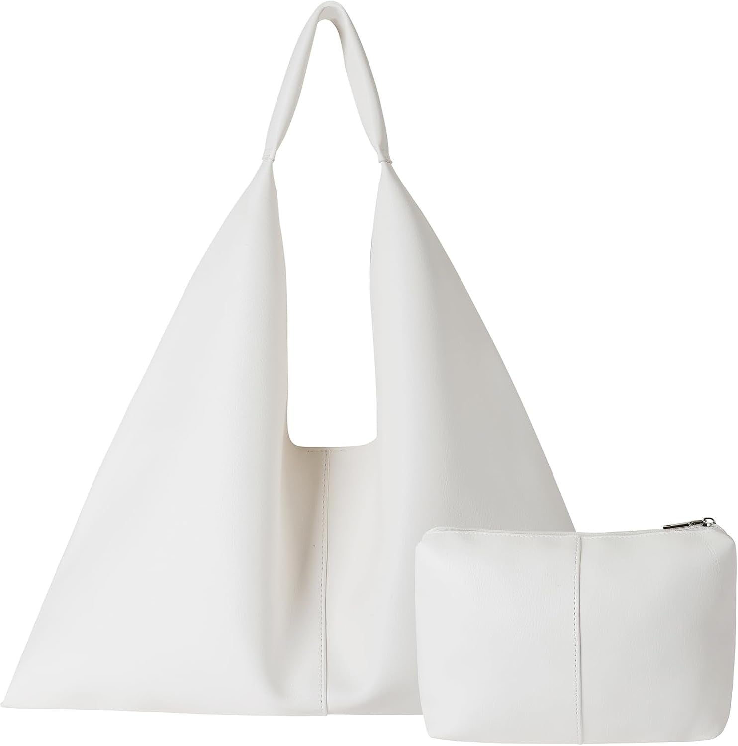 Vegan Leather Oversized Hobo Bag Damen – Light Brown