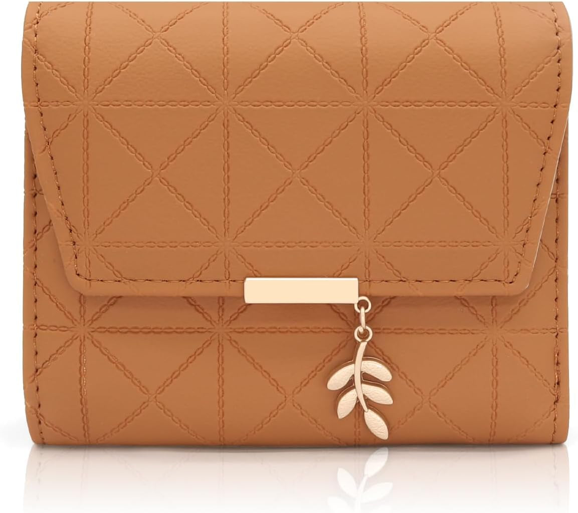 Vegan Leather Mini Wallet Damen with Coin & Card Slots