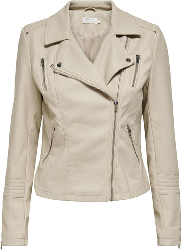 Vegan Faux Leather Jacket Damen ONLGEMMA