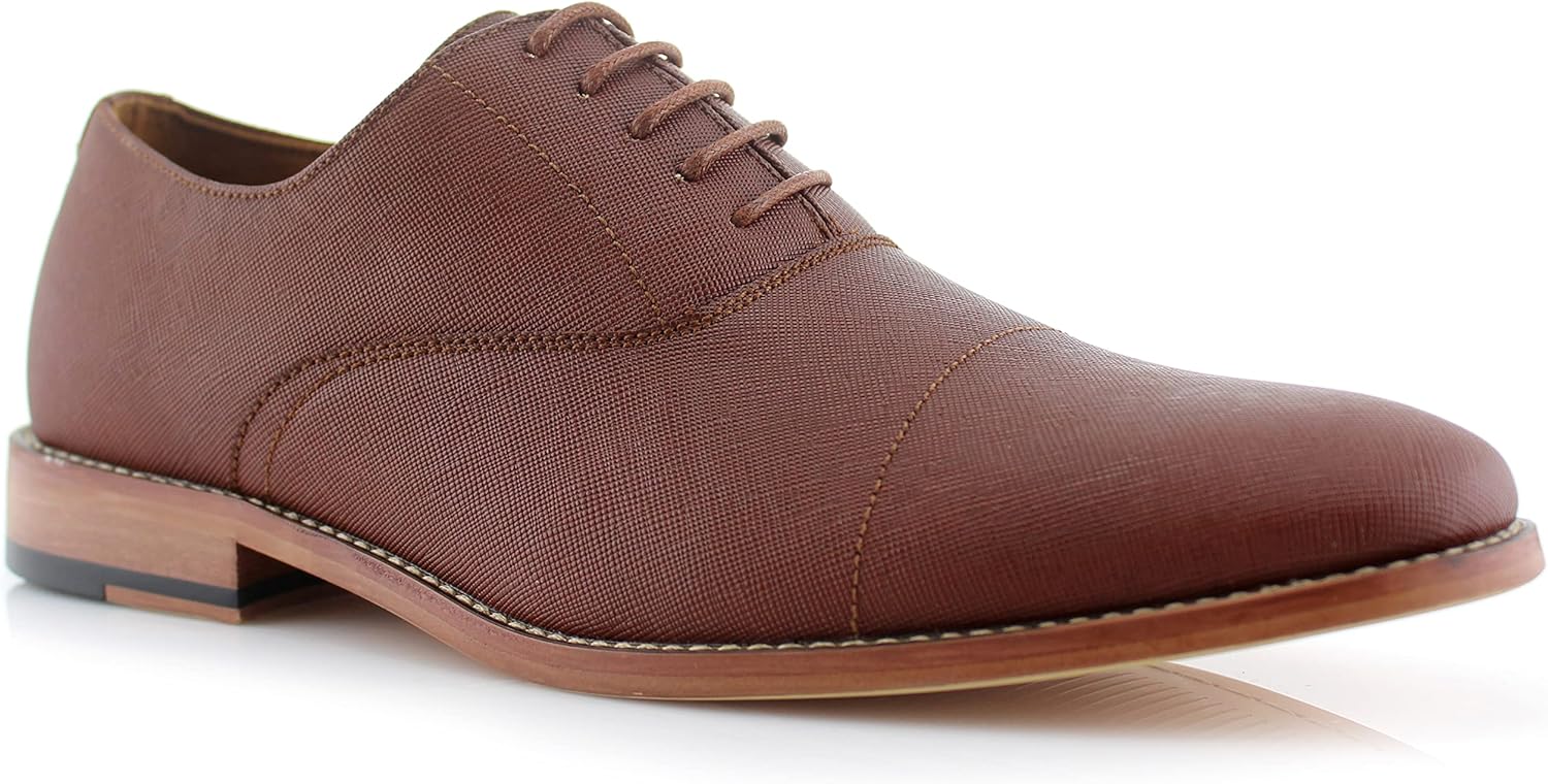Men'S Classic Cap Toe Oxford Dress Shoe Collection | Perfect for Formal, Business, and Wedding Attire