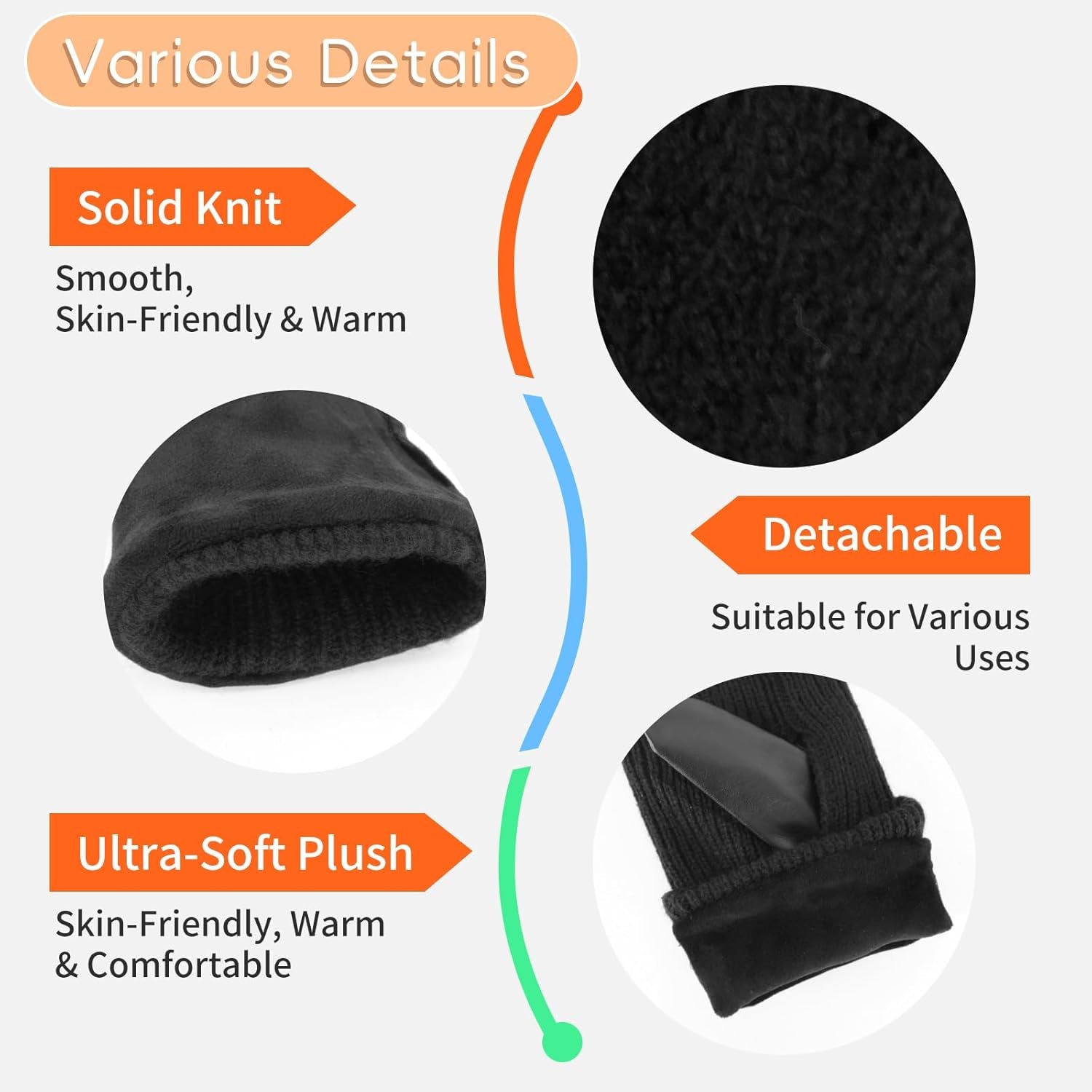 Vegan PU Leather Long Sleeve Women Glove