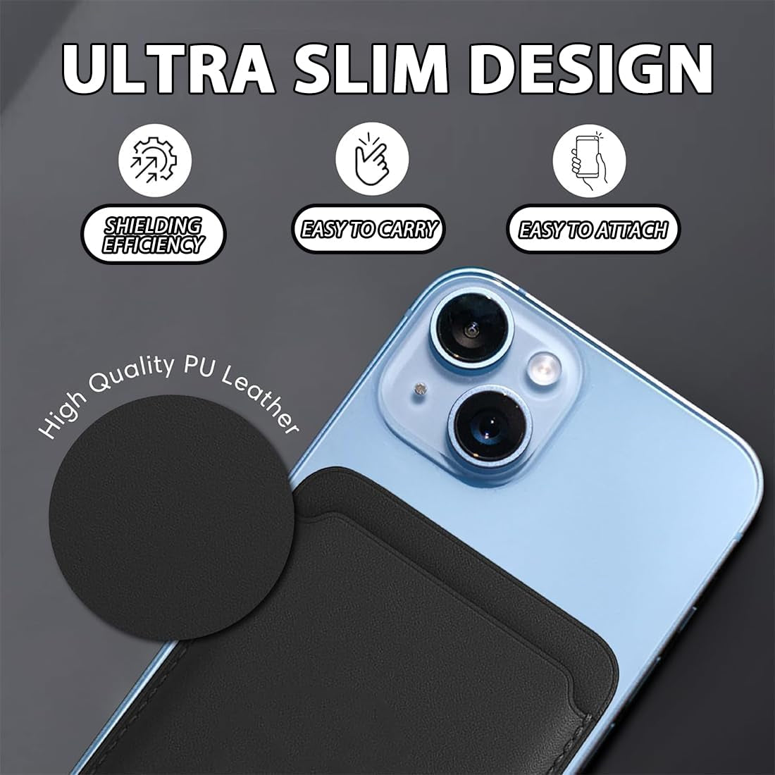 Vegan Leather Magnetic Wallet with RFID Protection