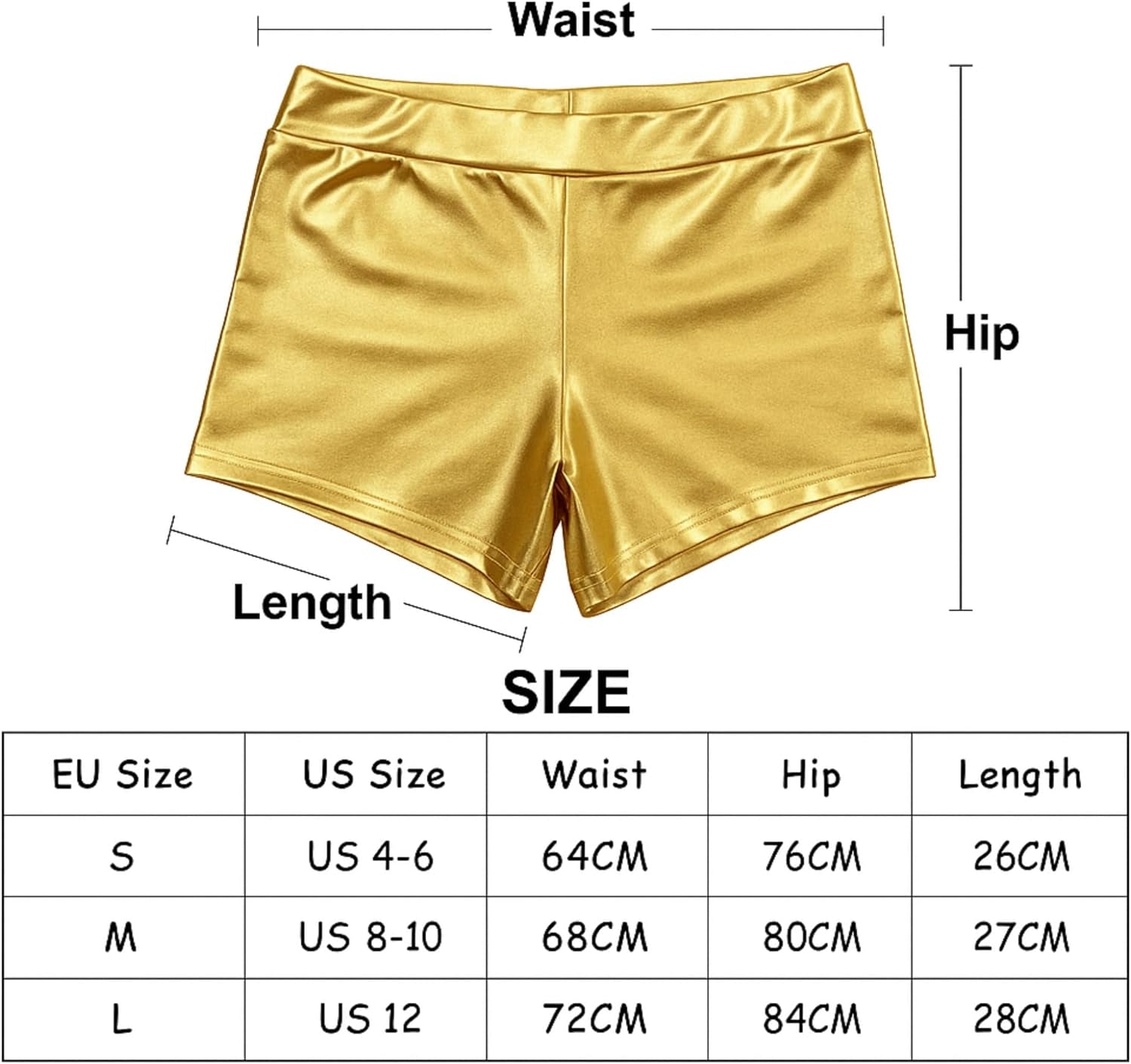 Vegan PU Leather High Waist Shorts Women
