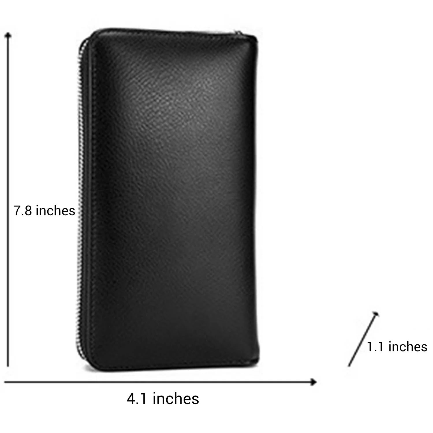 Credit Card Holder - 36 Card Slot RFID Blocking Vegan Leather Accordian Style Zipper Wallet for Women Men, Black