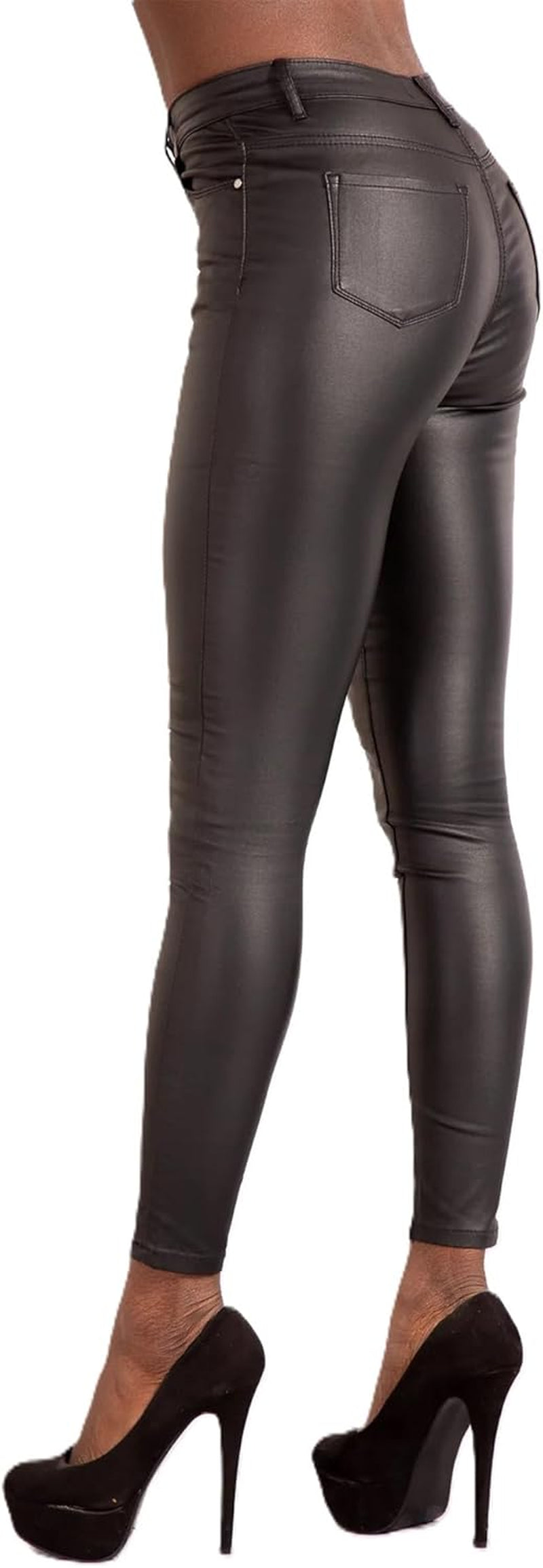 Vegan PU Leather Pants Women