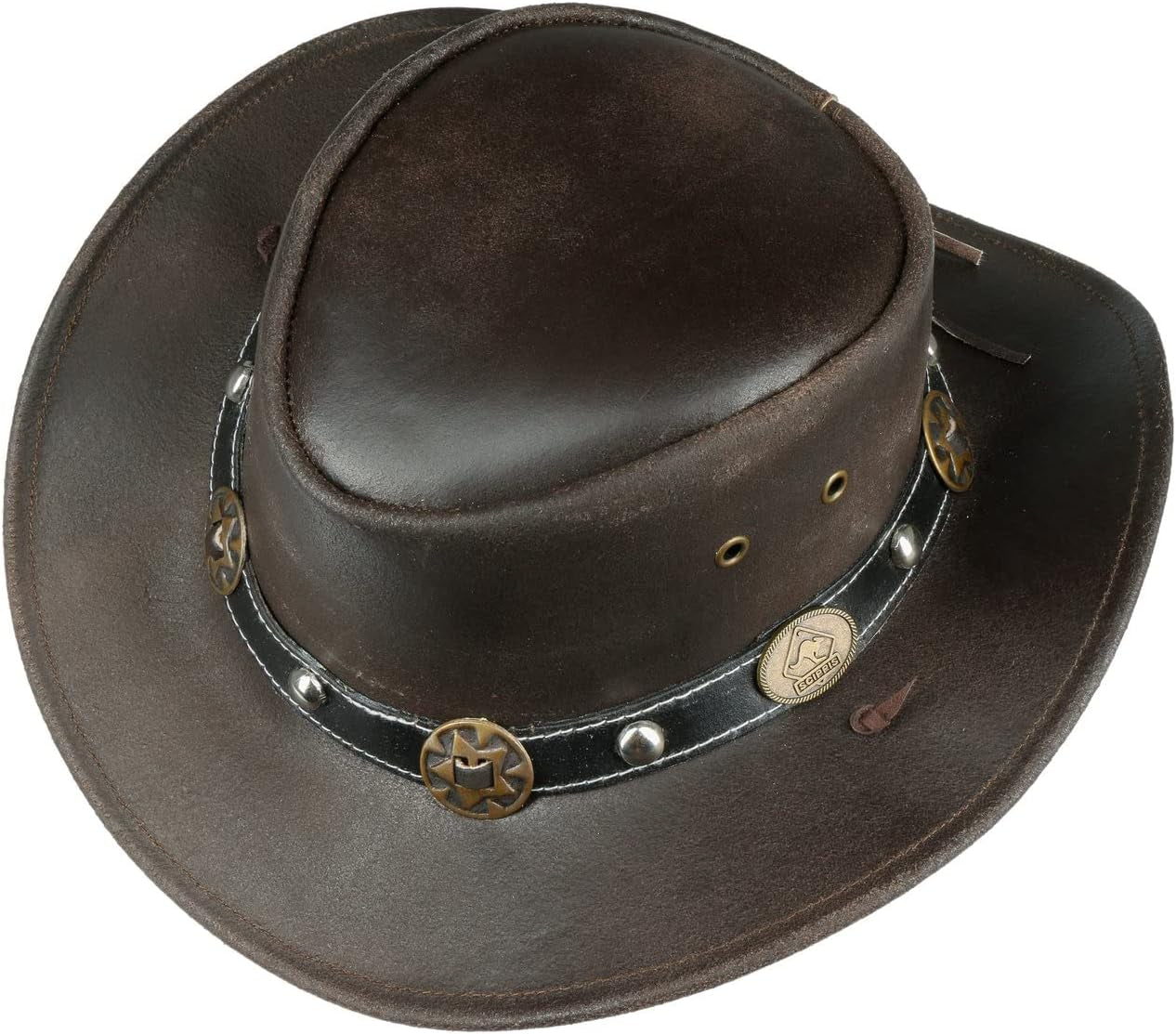 Vegan PU Leather Cowboy Hat Men