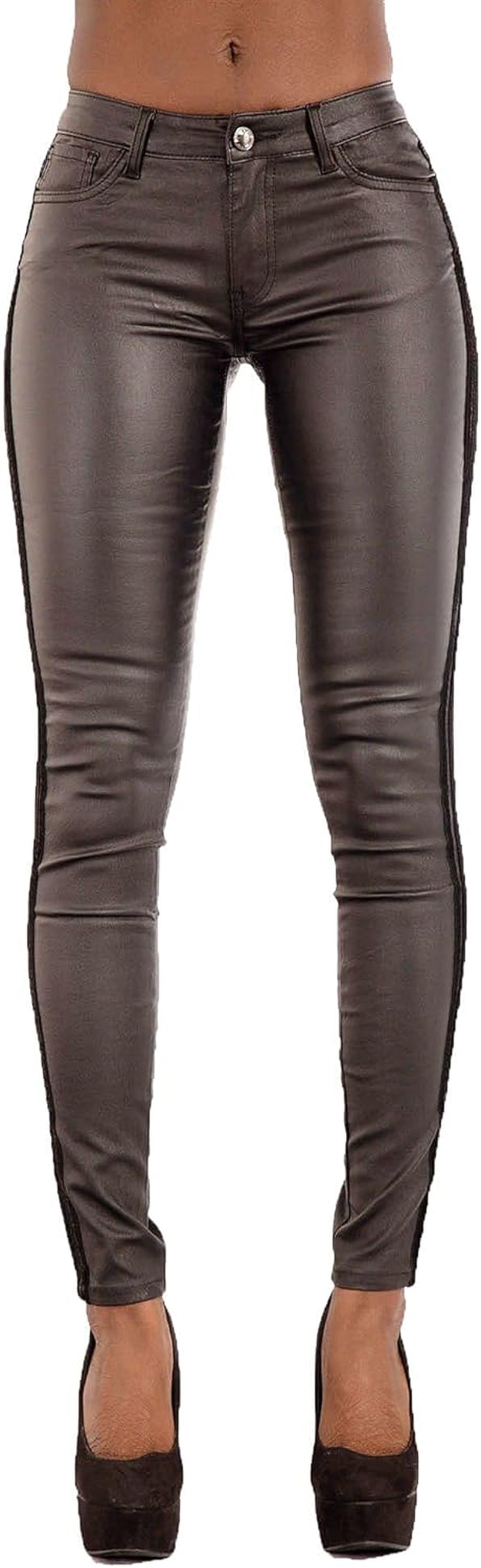 Vegan PU Leather Pants Women