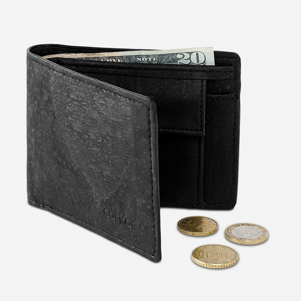 Cork Wallet Featuring Coin Compartment