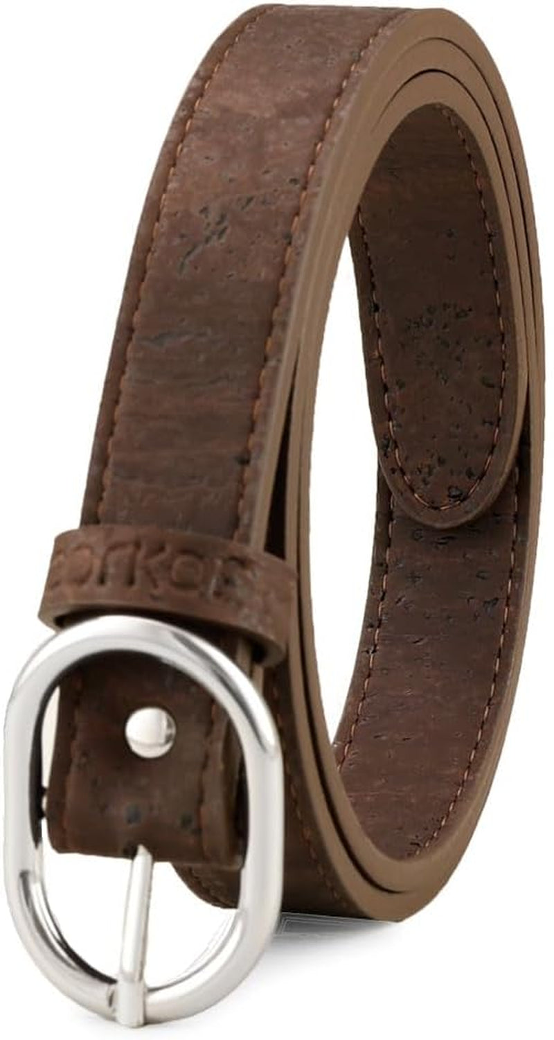 Vegan Cork Leather Jeans Belt Damen