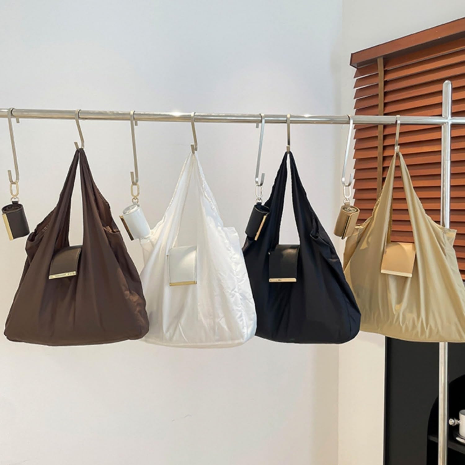 Vegan Leather Keychain Tote Bag Compact