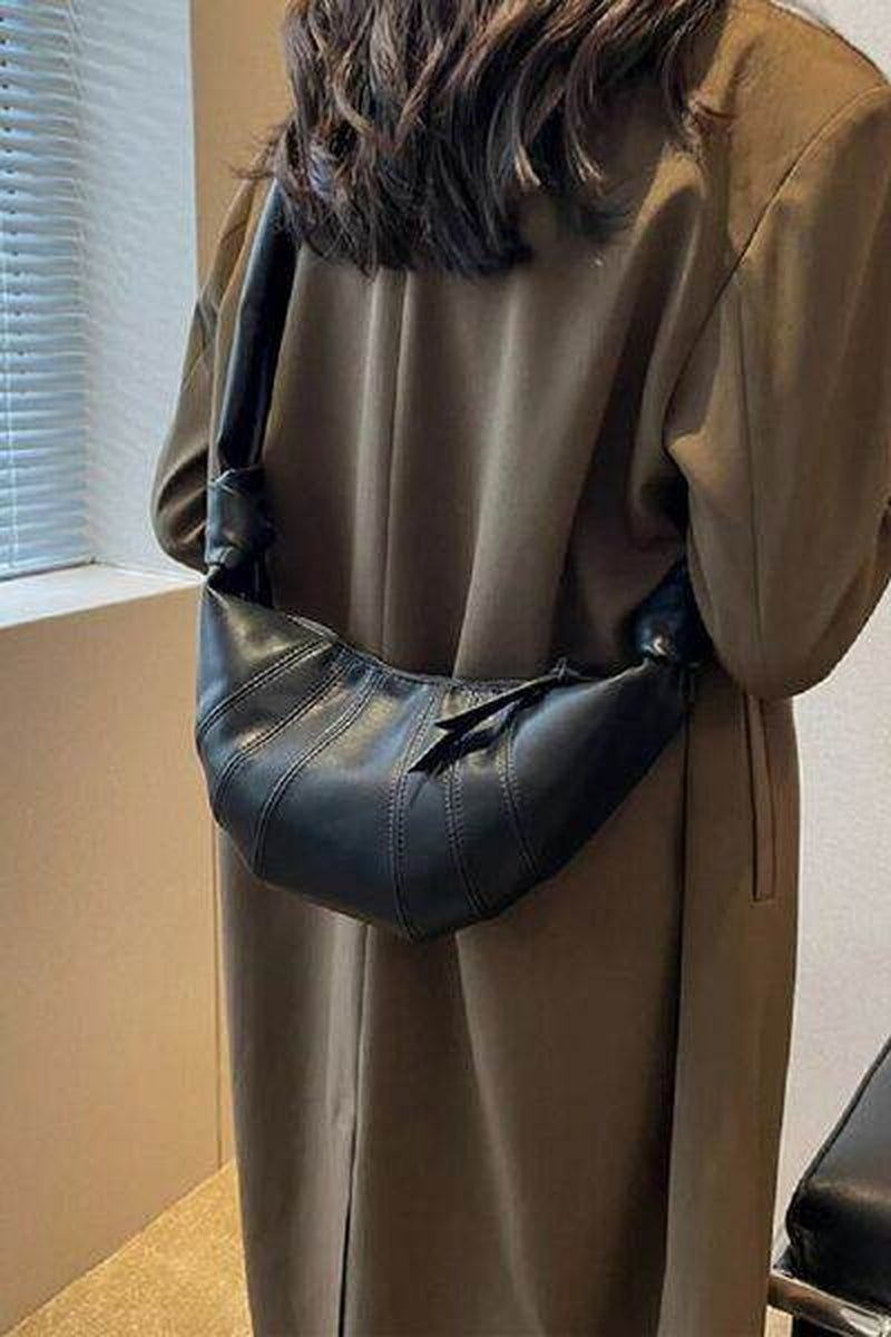 Zenana Vegan Leather Croissant-Style Crossbody Bag