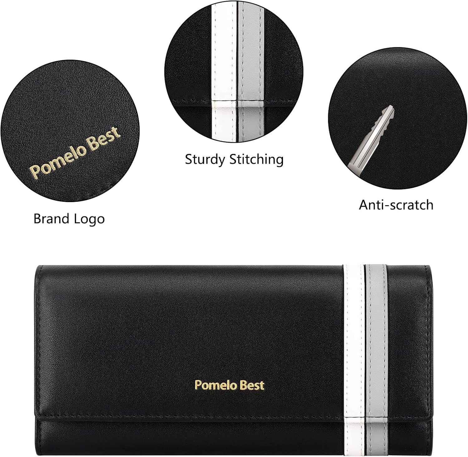 Vegan Leather Slim Wallet Damen with RFID