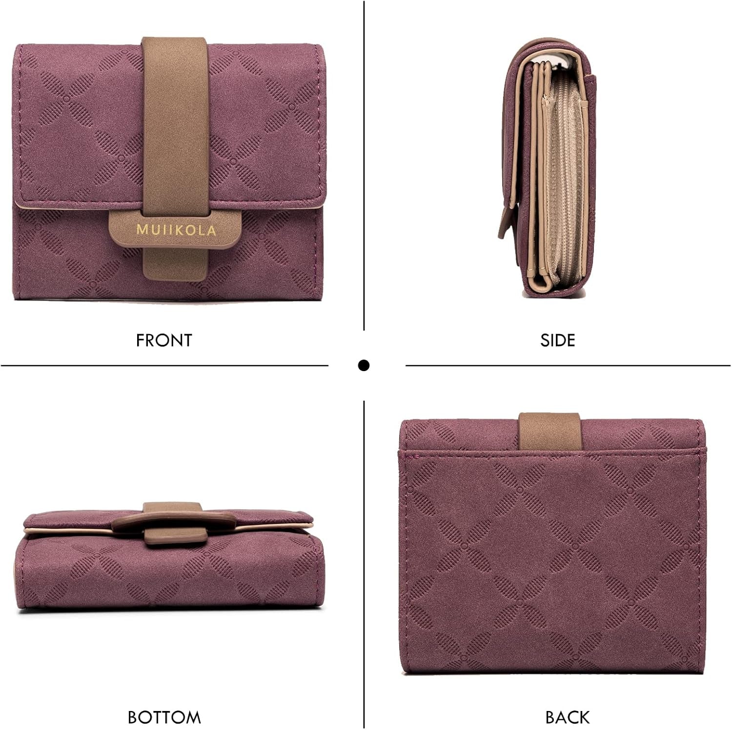 Vegan Leather Mini Wallet Damen with RFID