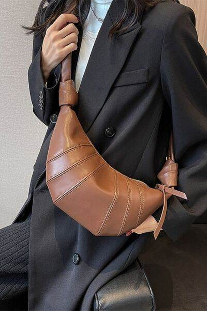 Zenana Vegan Leather Croissant-Style Crossbody Bag
