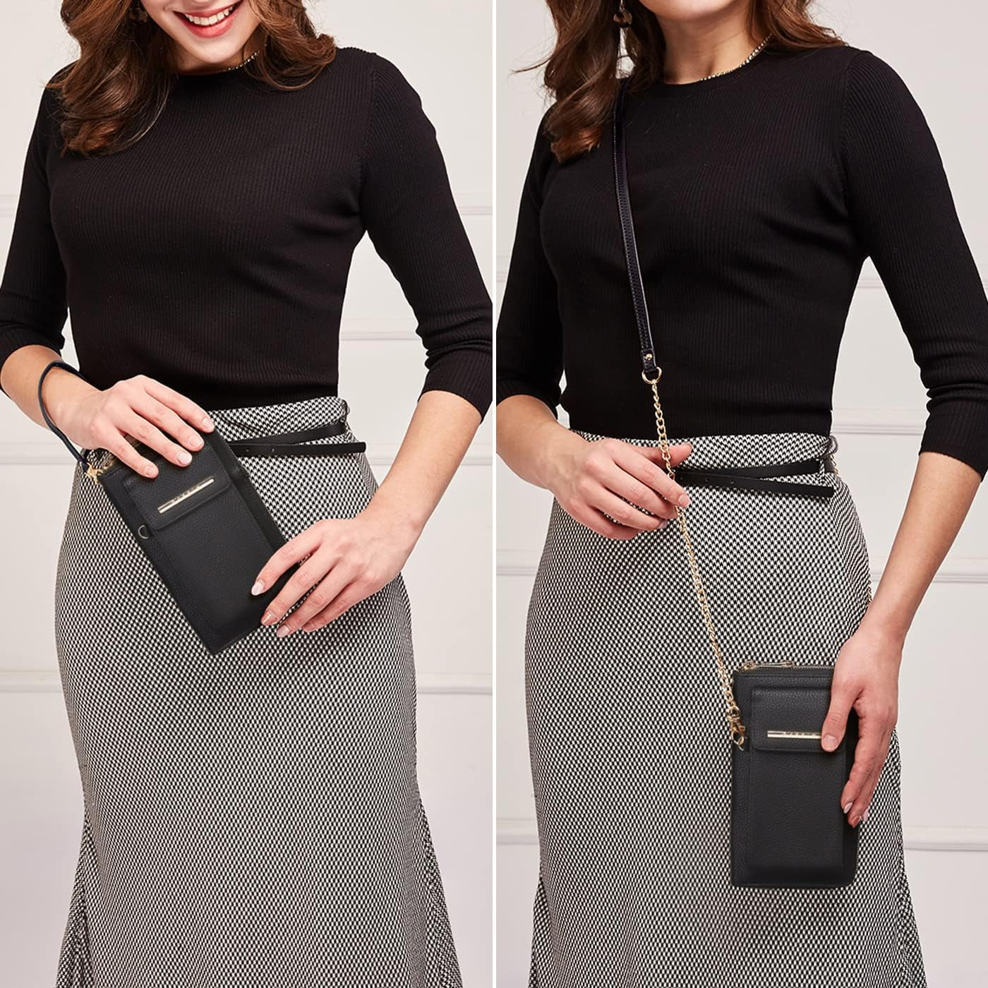 Crossbody Bag Phone Purse Handbag for Women Shoulder Bag Credit Card Wristlet Wallet with Multi Pockets