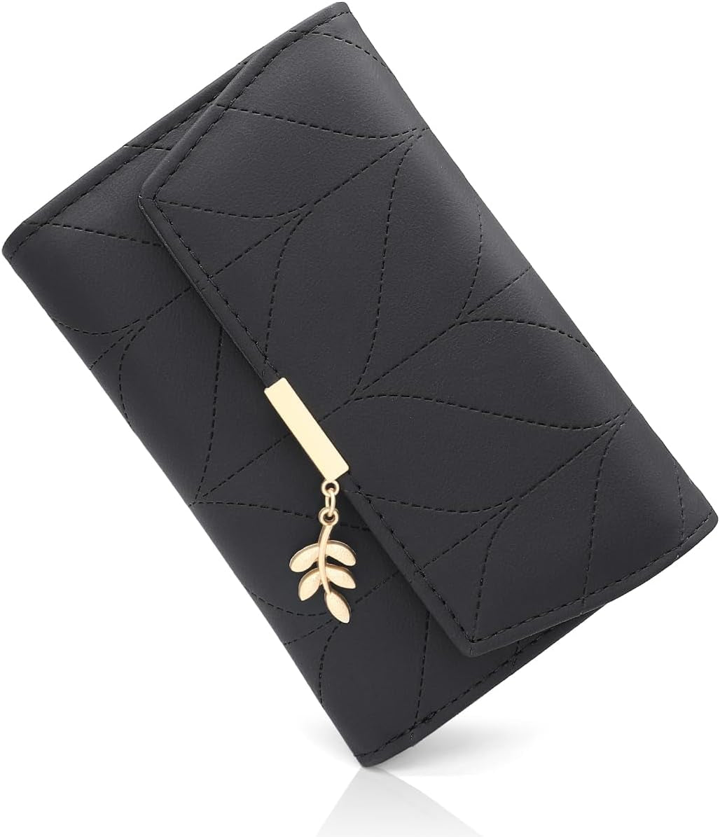 Vegan Leather Mini Wallet Damen with Coin & Card Slots