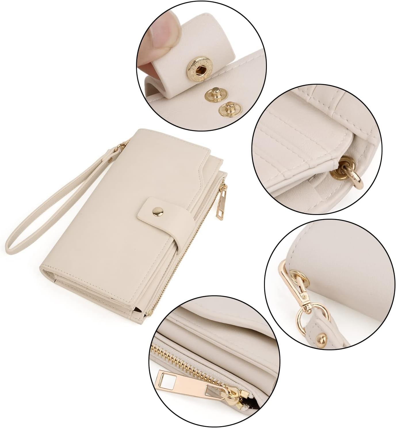 Vegan Leather RFID Wallet Damen Large Capacity