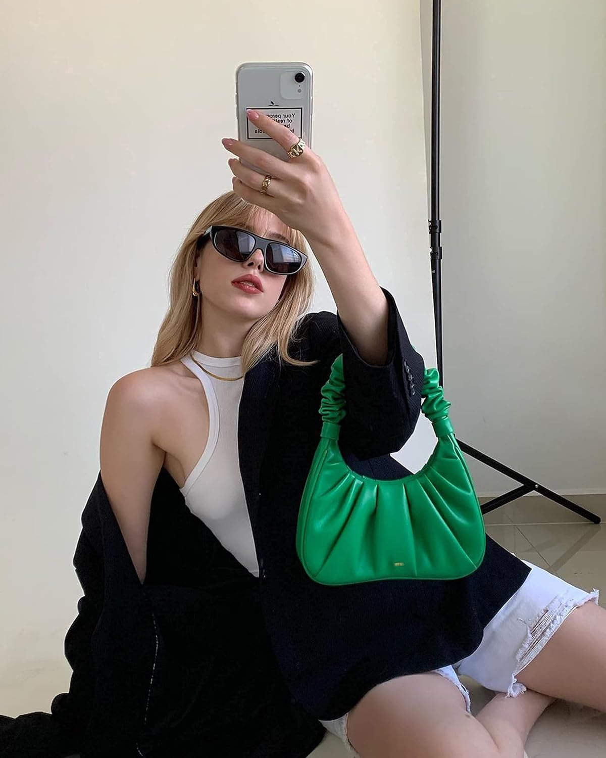 Gabbi Ruched Hobo Handbag for Women