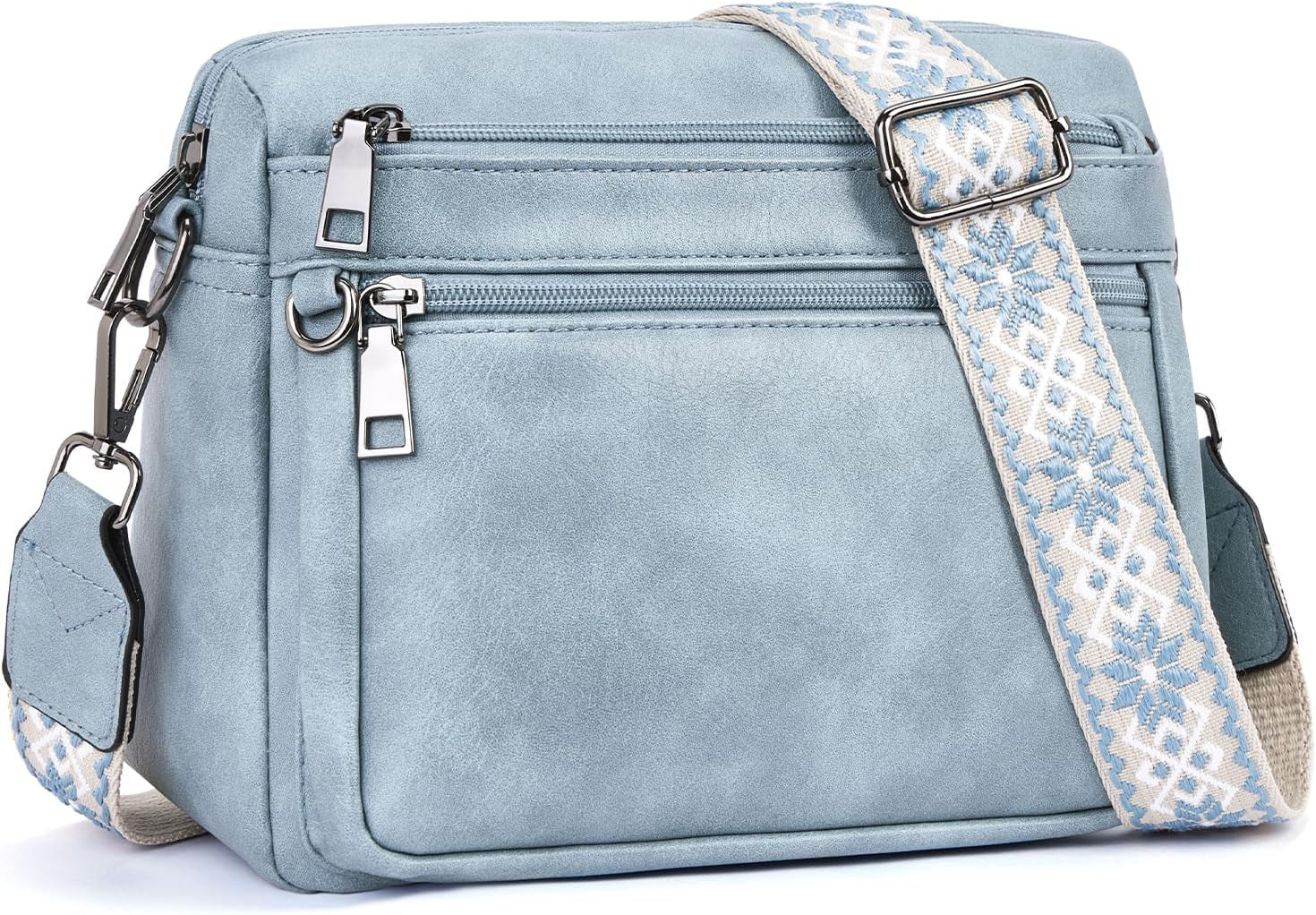 Vegan Leather Trendy Crossbody Bag Damen