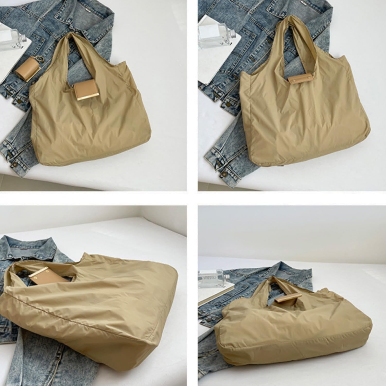 Vegan Leather Keychain Tote Bag Compact