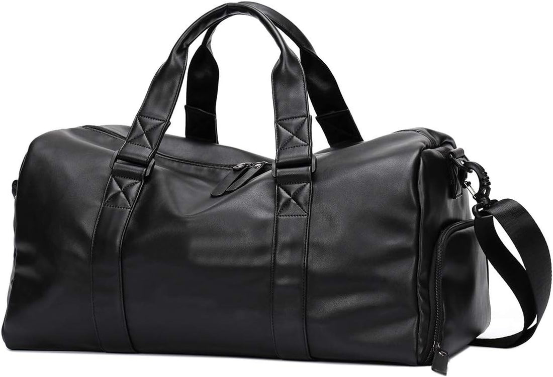 Vegan PU Leather Sports Travel Bag 30L