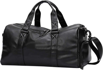 Vegan PU Leather Sports Travel Bag 30L