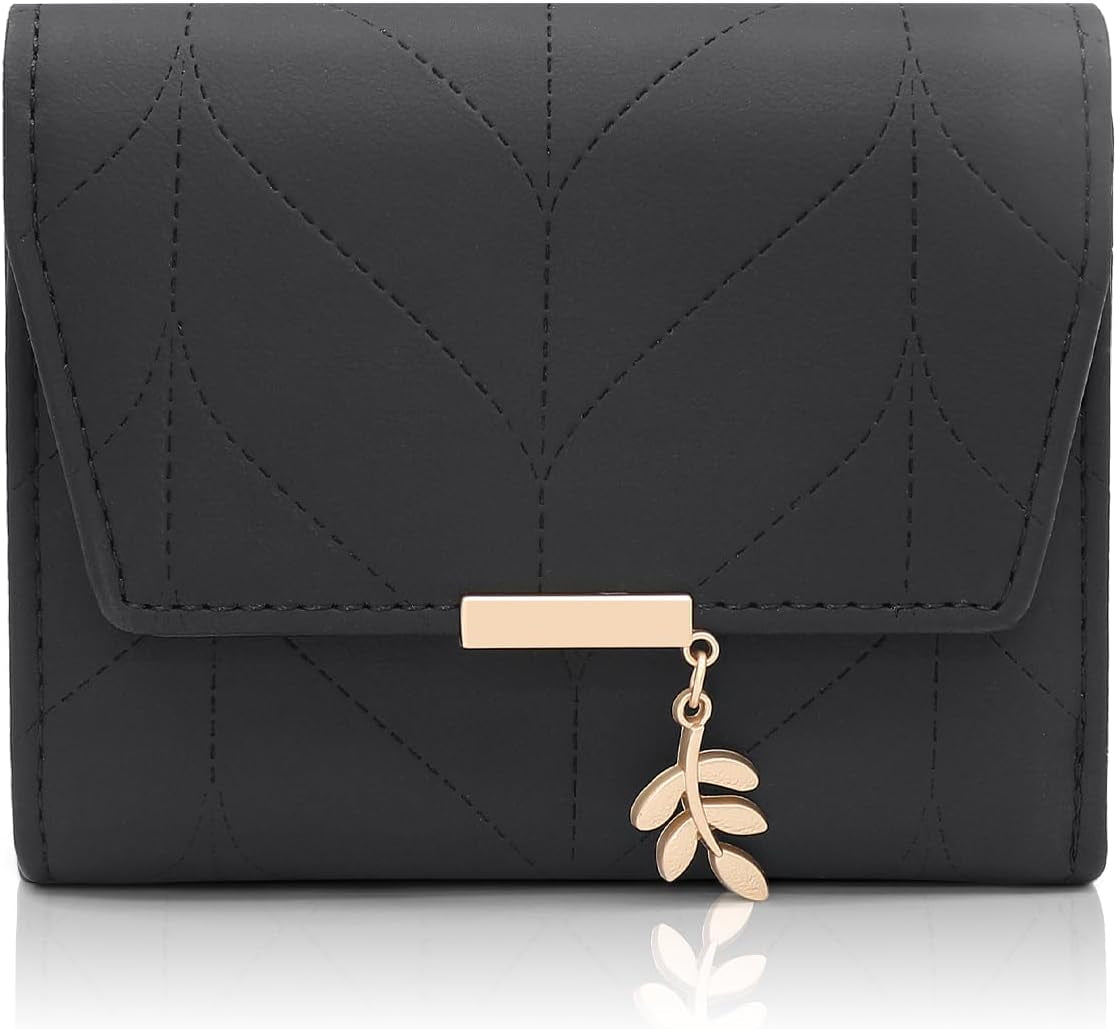 Vegan Leather Mini Wallet Damen with Coin & Card Slots