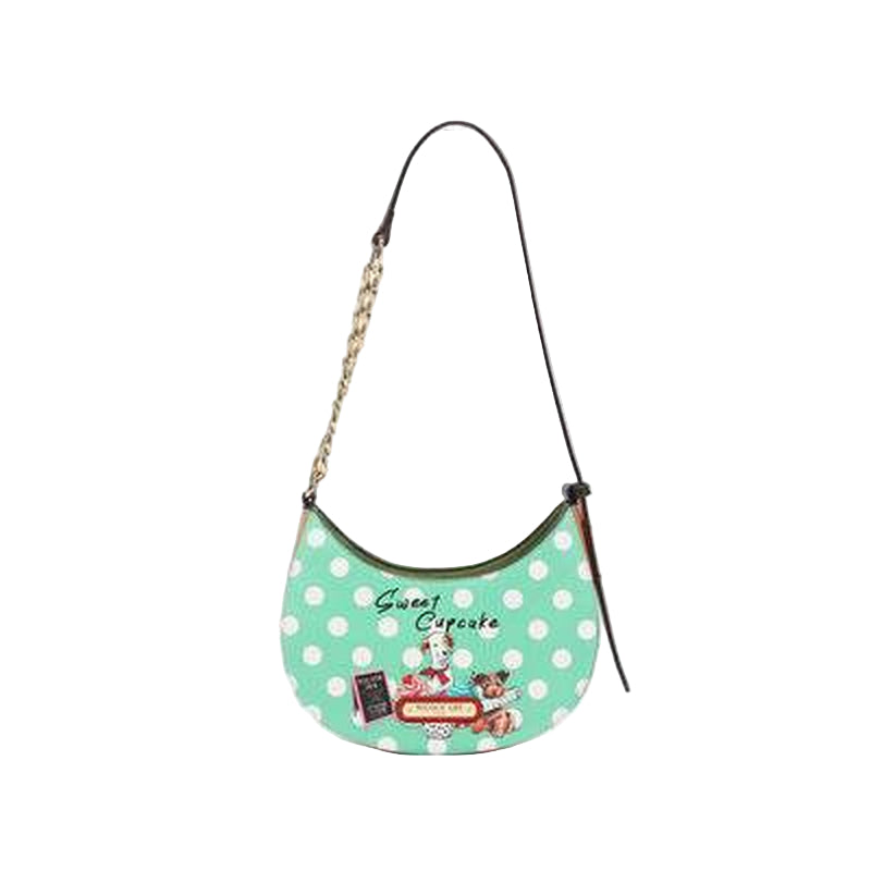 Nicole Lee USA Polka Dot Shoulder Bag in Vegan Leather
