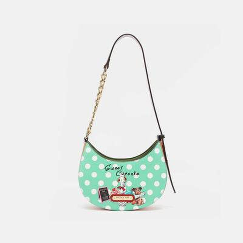 Nicole Lee USA Polka Dot Shoulder Bag in Vegan Leather