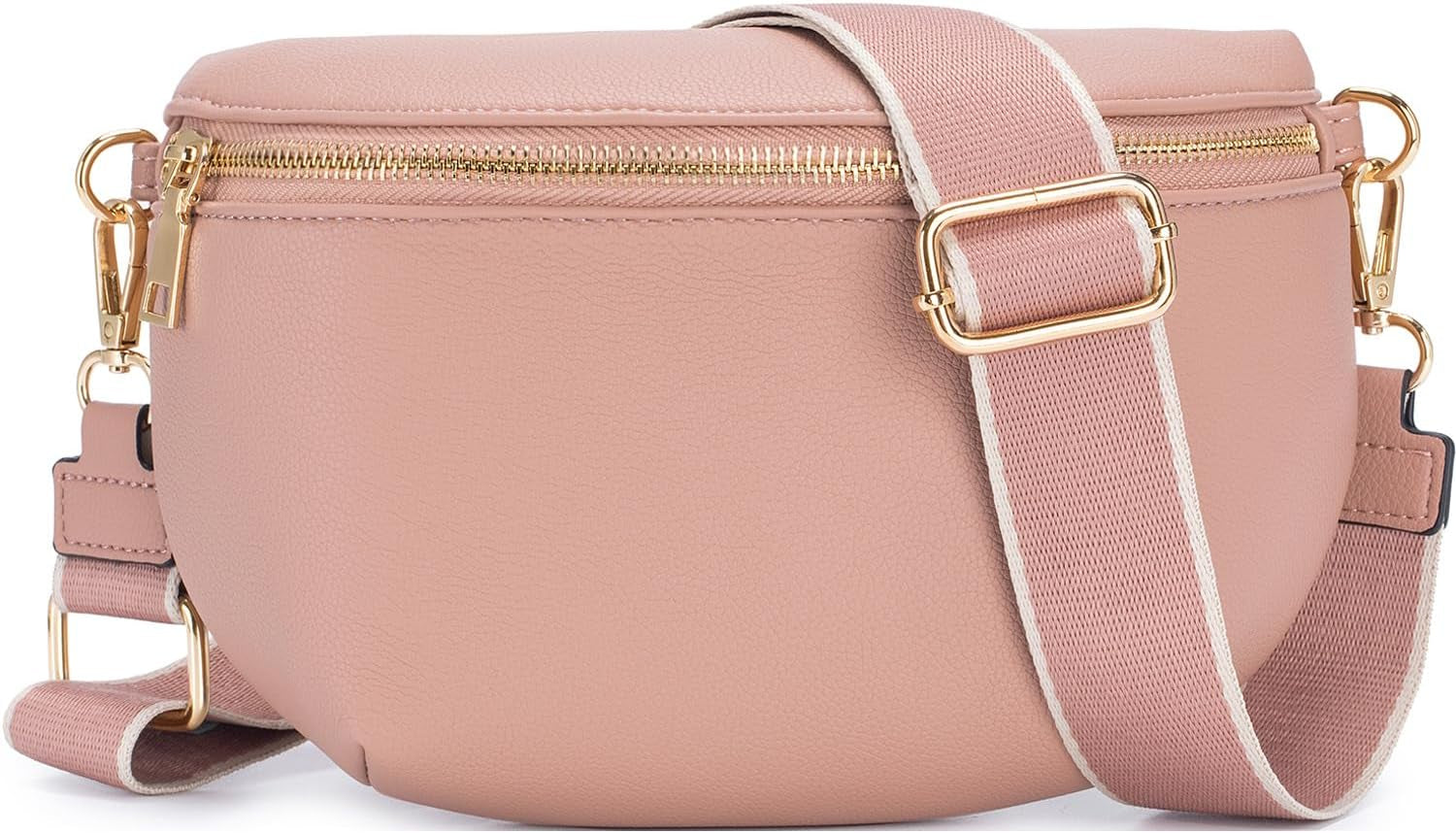 Roulens Kleine Damen Umhängetaschen,Elegant Bauchtasche Damen,Umhängetasche Aus Veganes Leder,Crossbody Bag Damen,Rfid Blockierung Kartenschlitz Brusttasche Mit Verstellbar Abnehmbar Breiter Gurt