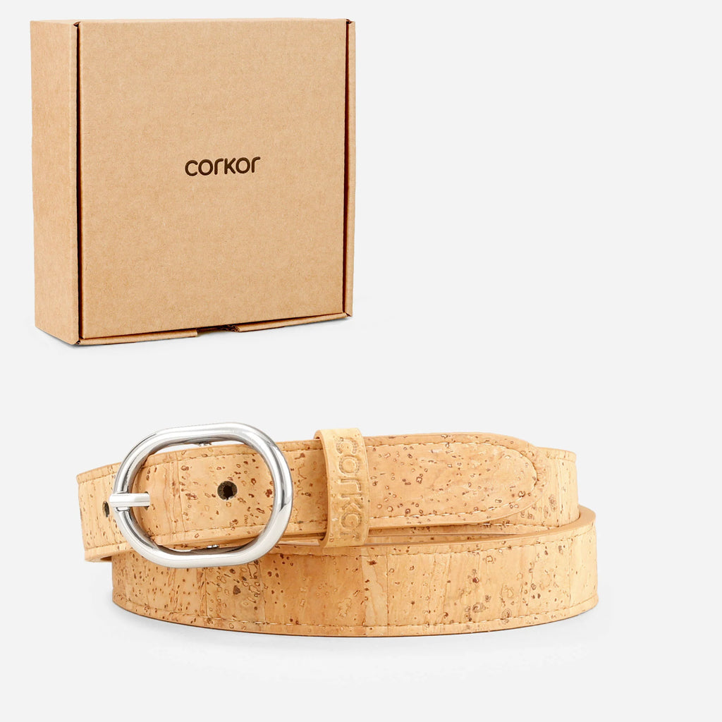 Stylish 25mm Cork Belt - Eco-Friendly Fashion Accessory