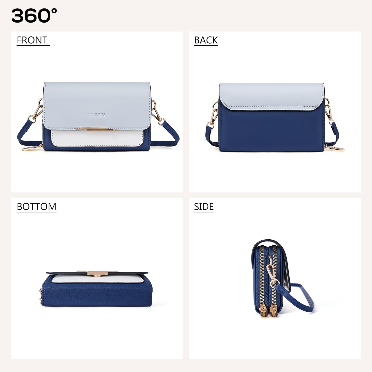 Vegan PU Leather Small Crossbody Bag Damen