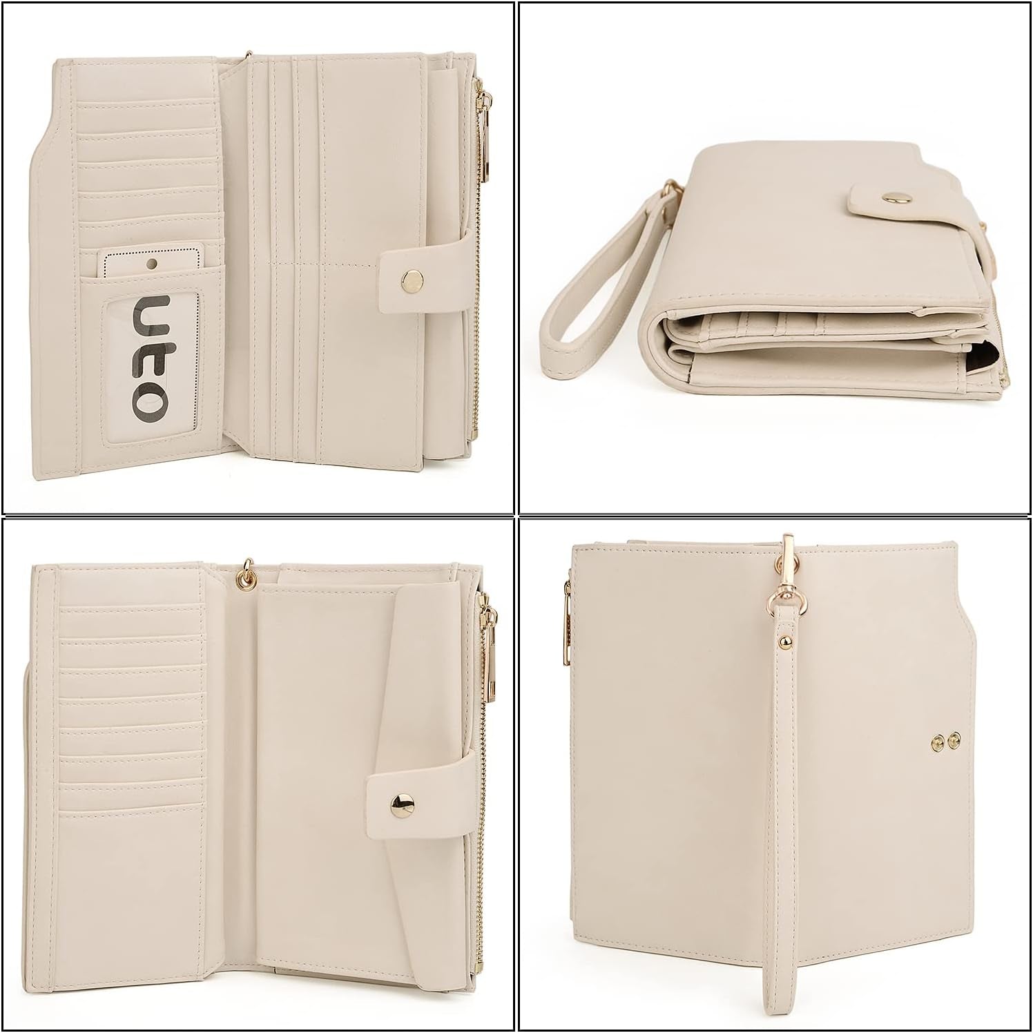 Vegan Leather RFID Wallet Damen Large Capacity