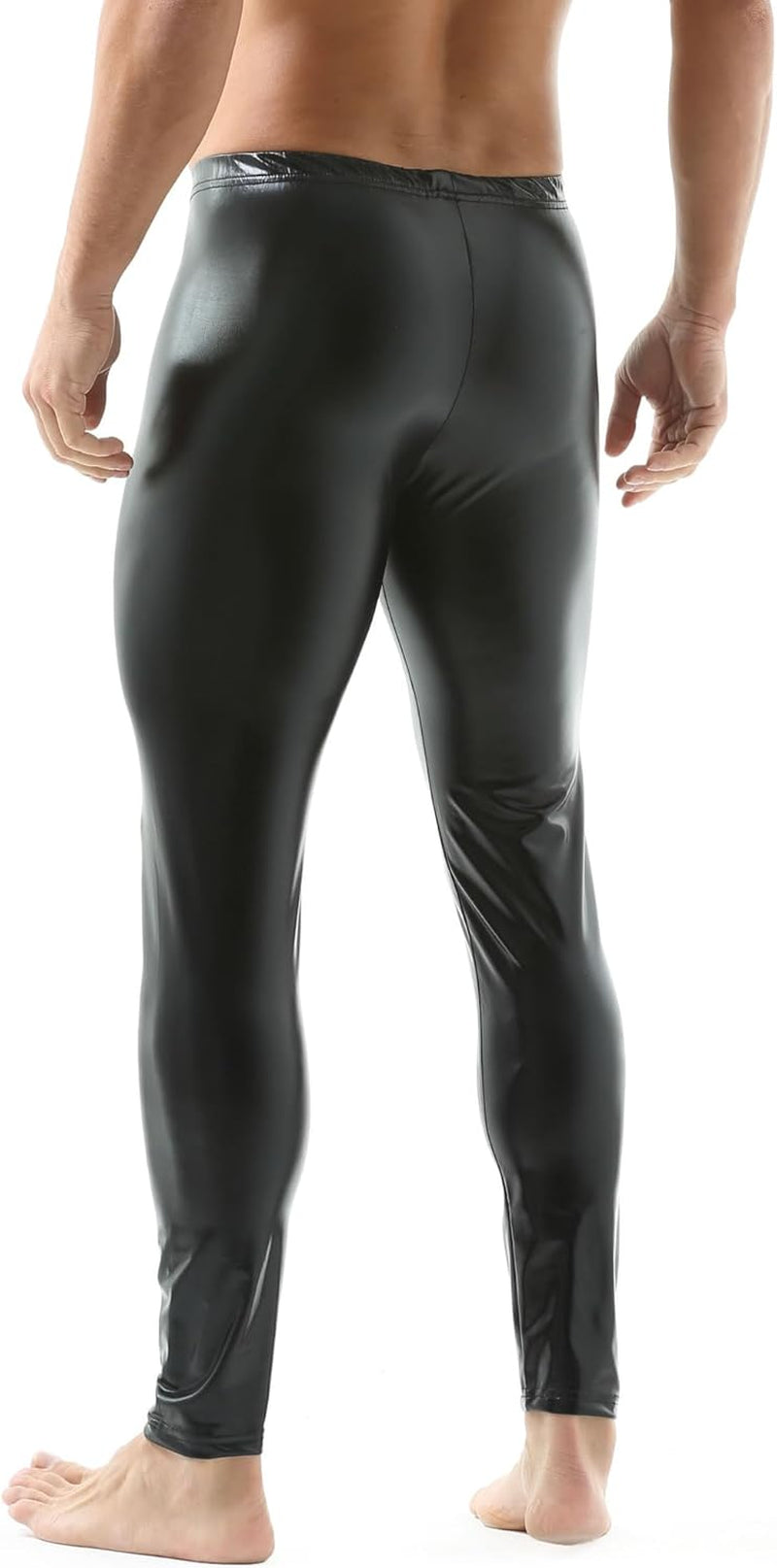 Vegan PU Leather Skinny Pants Men