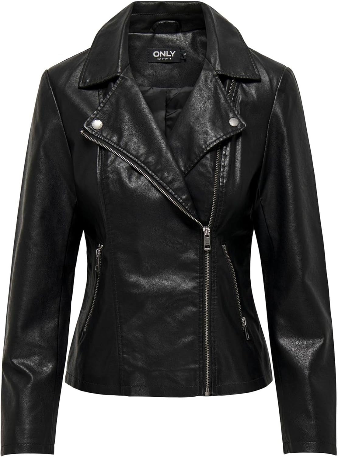 Vegan Faux Leather Jacket Damen ONLGEMMA