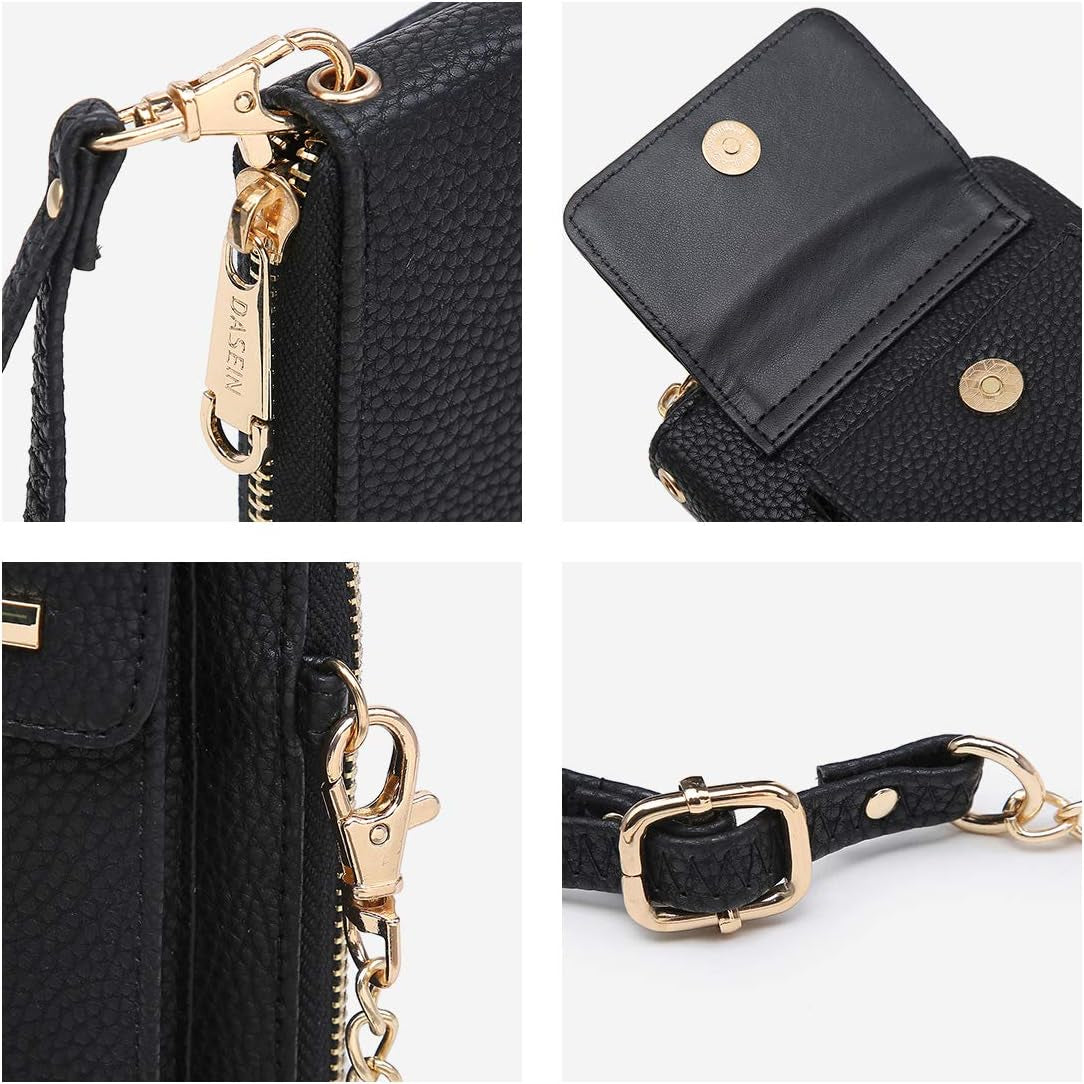 Crossbody Bag Phone Purse Handbag for Women Shoulder Bag Credit Card Wristlet Wallet with Multi Pockets