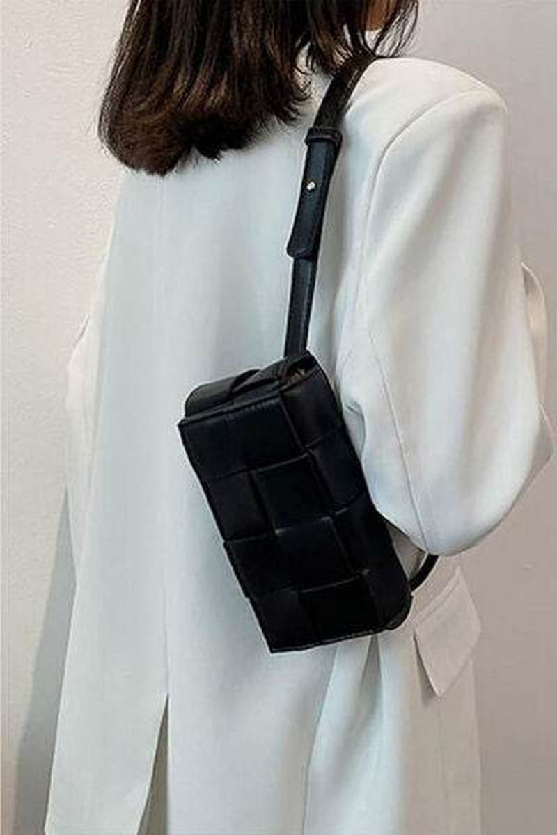 Zenana Woven Crossbody Bag in Vegan Leather