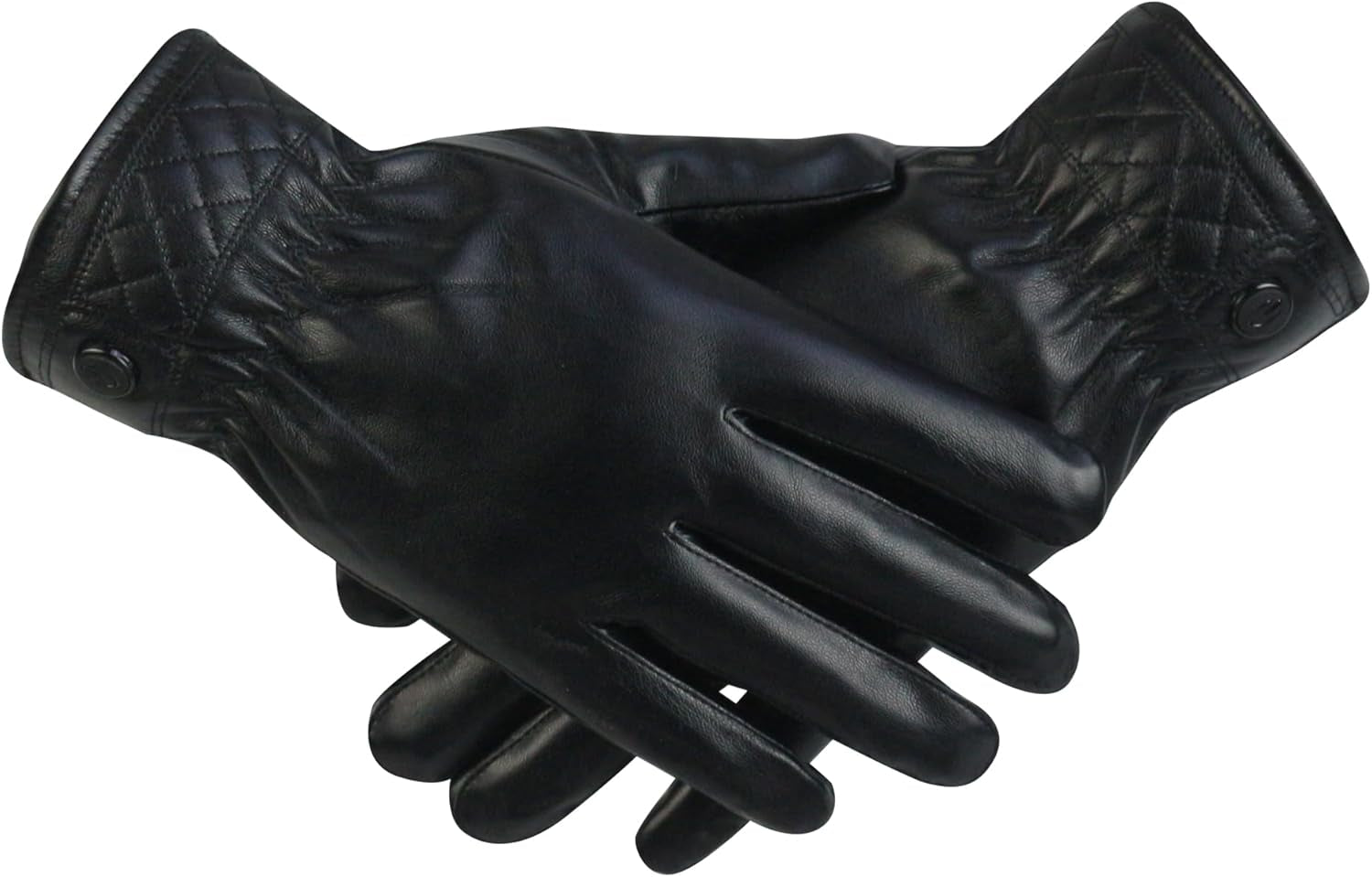 Vegan PU Leather Warm Touchscreen Gloves