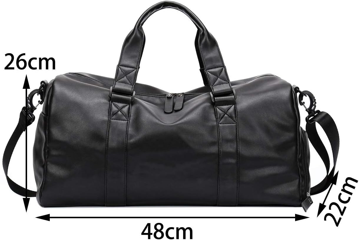 Vegan PU Leather Sports Travel Bag 30L