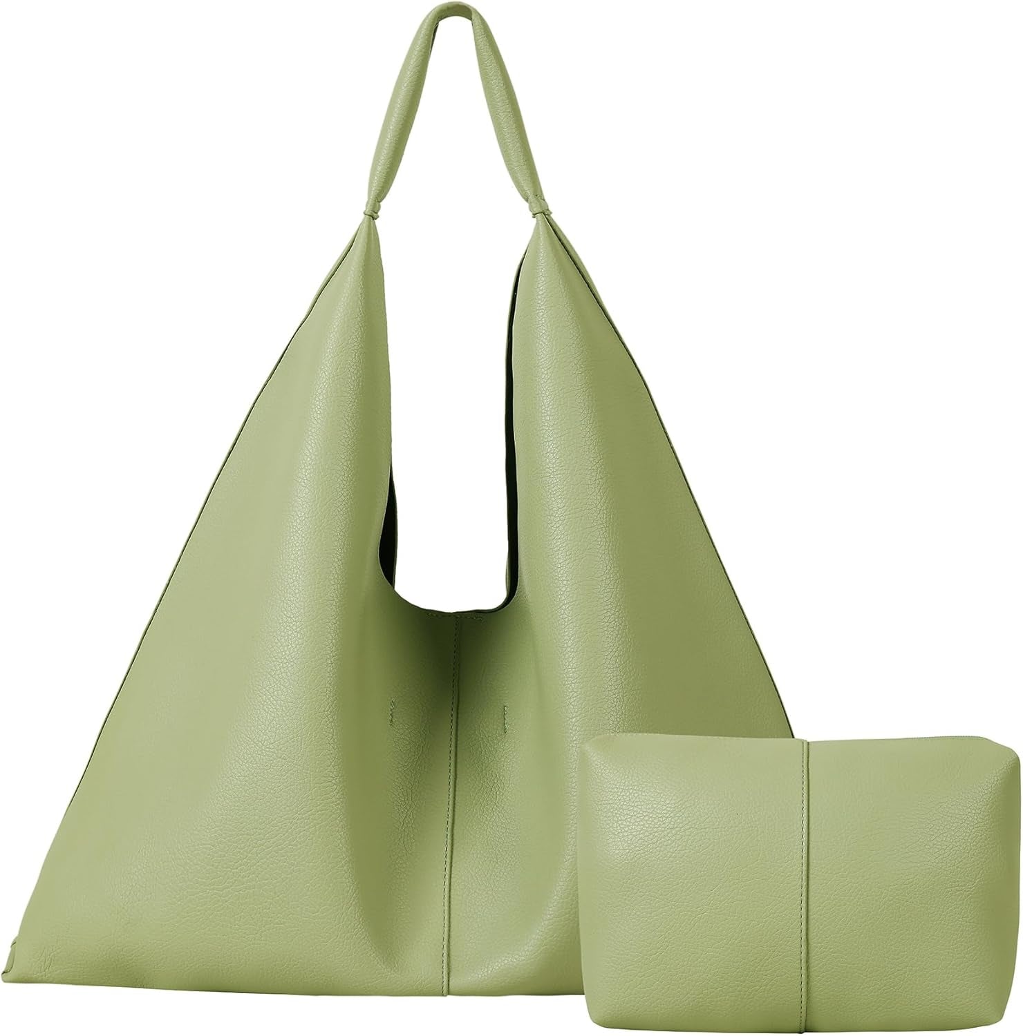 Vegan Leather Oversized Hobo Bag Damen – Light Brown