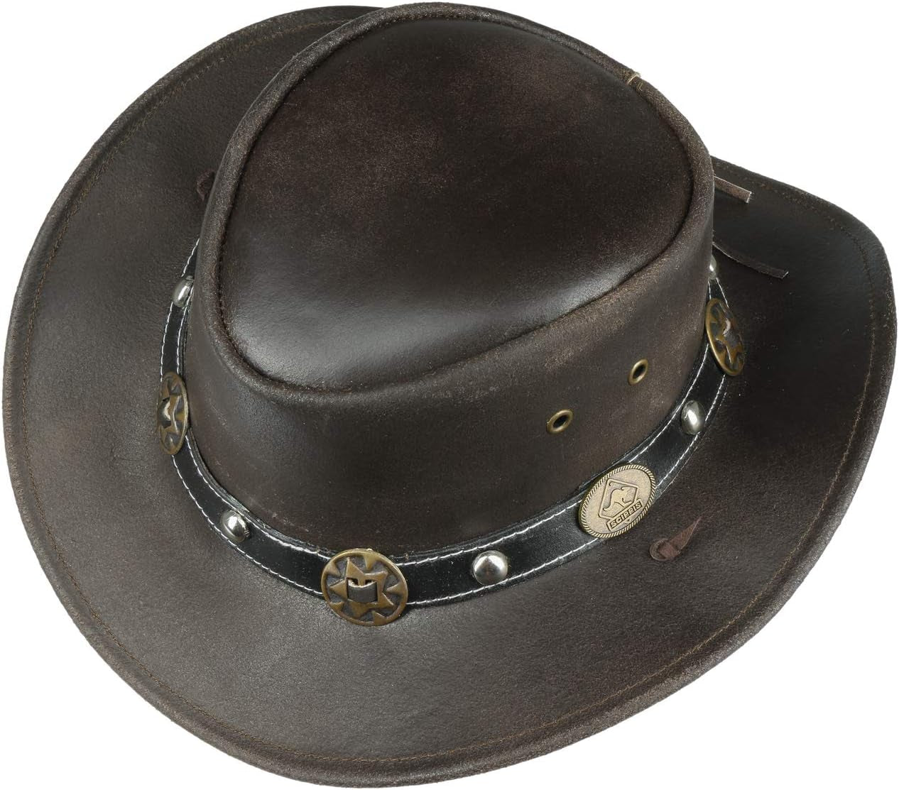 Vegan PU Leather Cowboy Hat Men
