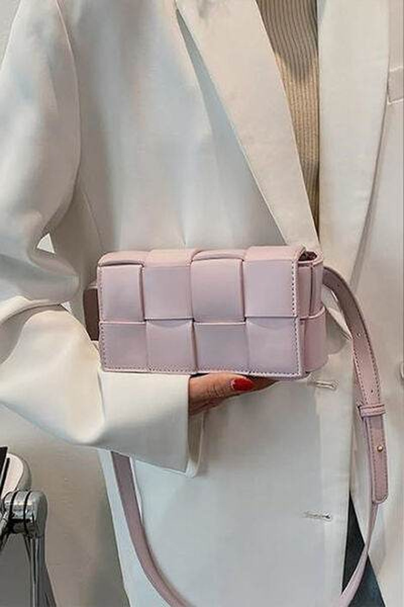 Zenana Woven Crossbody Bag in Vegan Leather