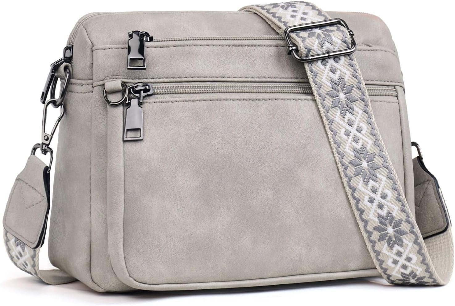 Vegan Leather Trendy Crossbody Bag Damen