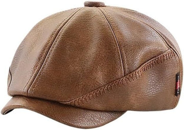 Vegan PU Leather Retro Hat Unisex