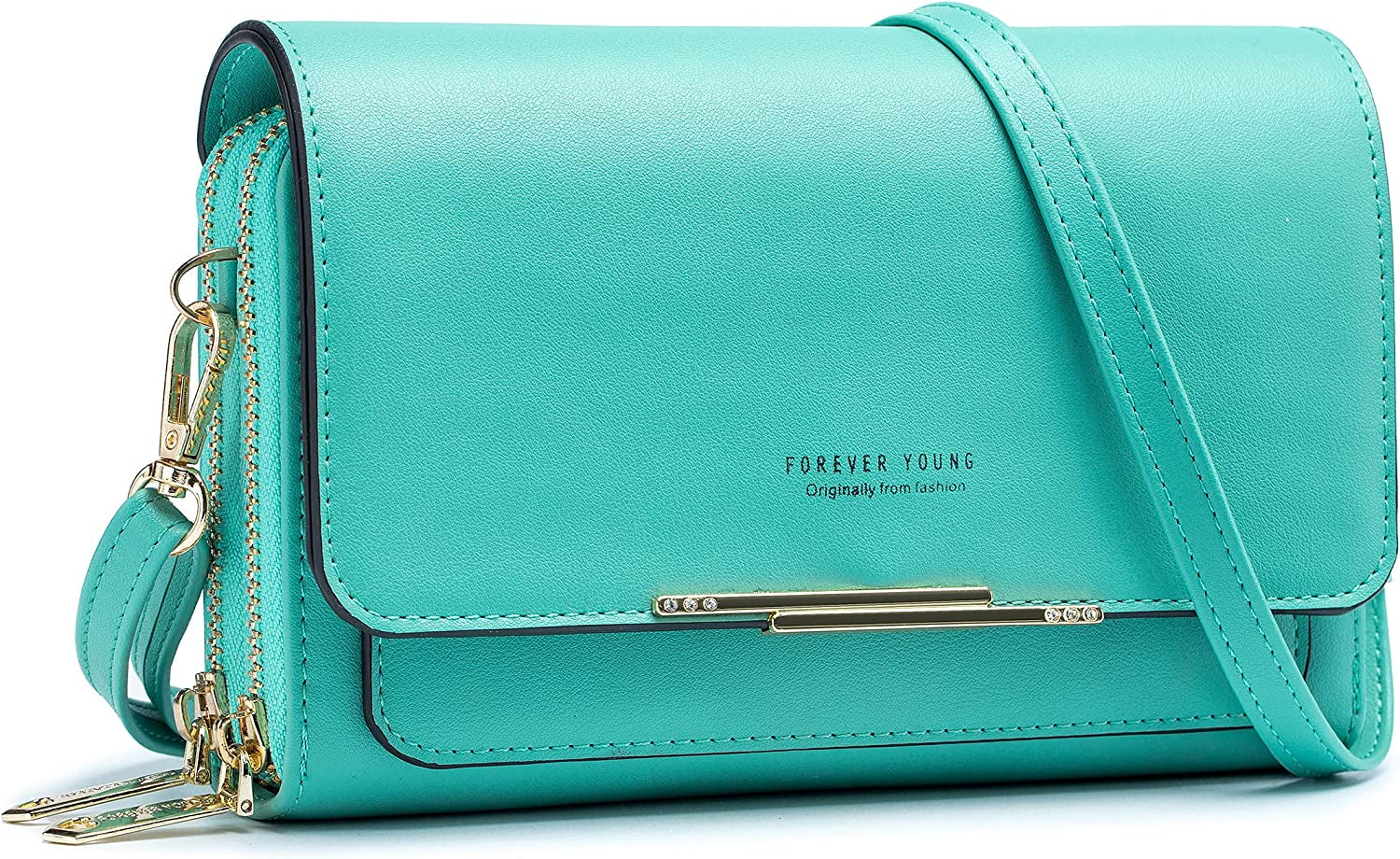 Vegan PU Leather Small Crossbody Bag Damen